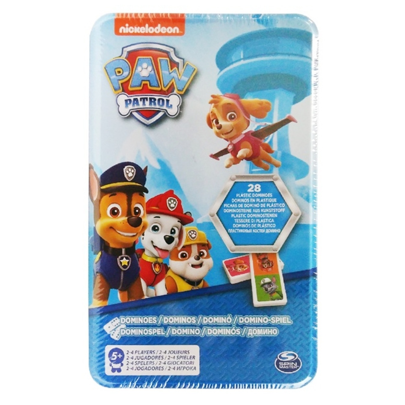 

Игра настольная Spin Master Paw Patrol домино в жестяной коробке