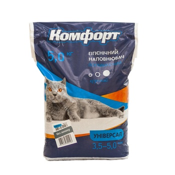 Komfort Filler of Toilets for Cats Clay without Smell Universal 5kg