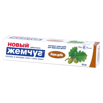 Зубна паста Новий Жемчуг Кора дуба 50мл - купити, ціни на Восторг - фото 1