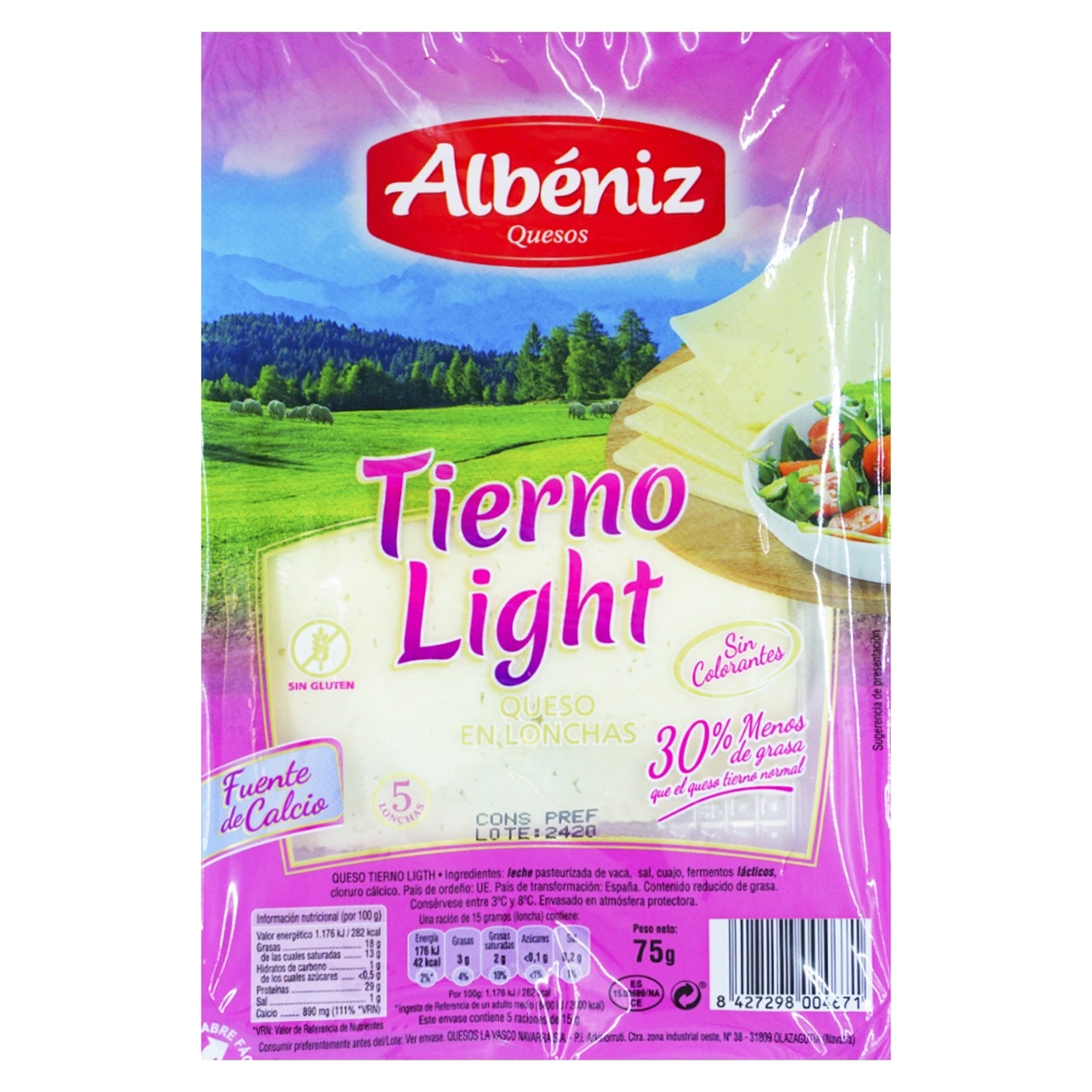 

Сыр Albeniz легкий 18% 80г