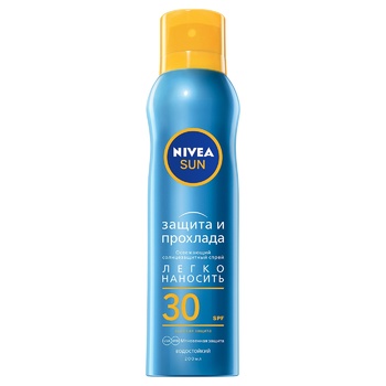 Спрей сонцезахисний Nivea Захист та прохолода SPF30 200мл - купити, ціни на Восторг - фото 1