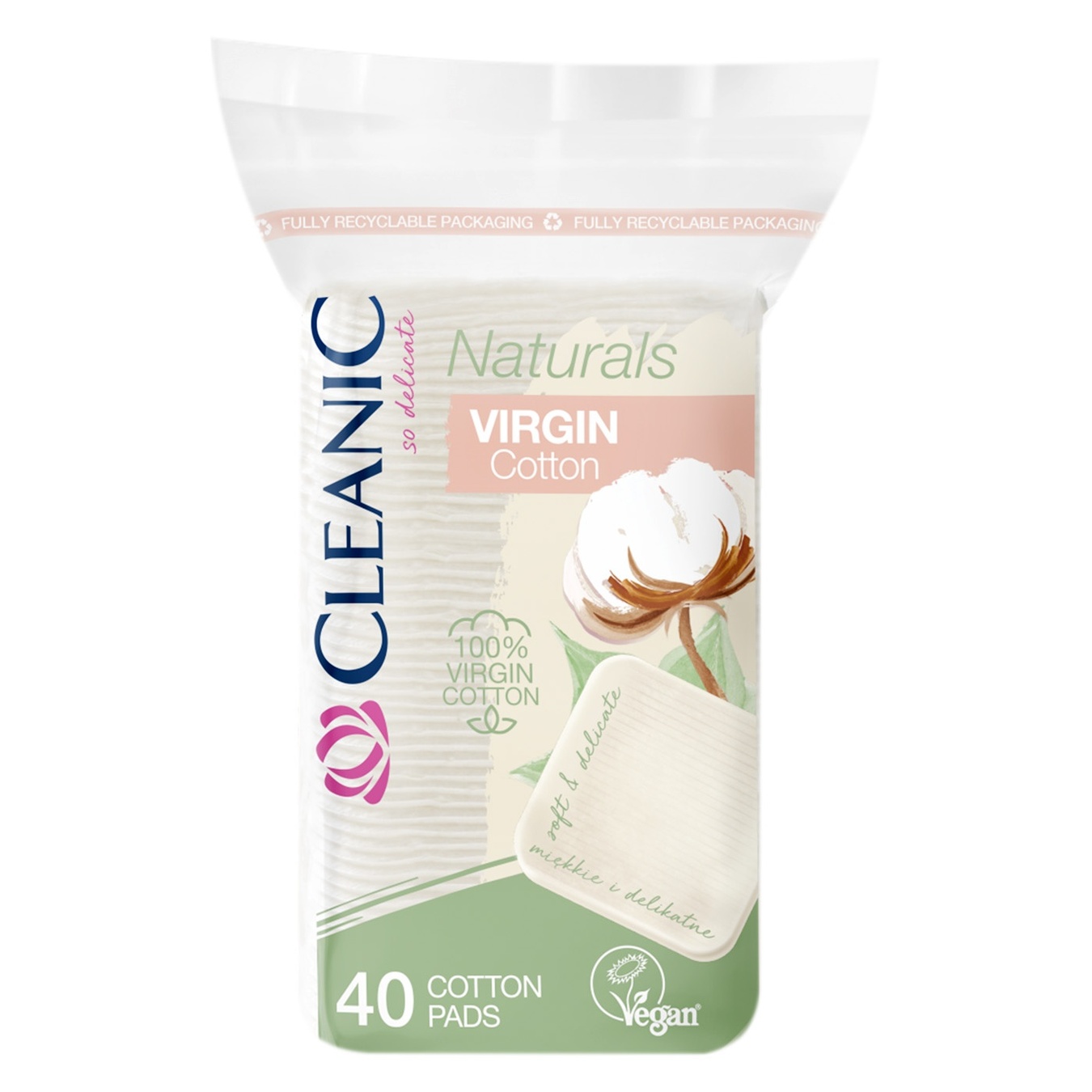 

Диски ватные Cleanic Naturals квадратные 40шт