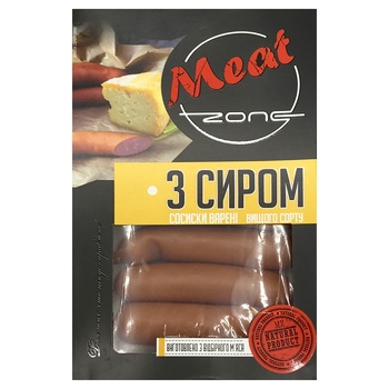 Meat Zone Boiled Sausages with Cheese 270g - buy, prices for - photo 1