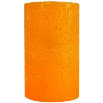 Rustic Cylinder Orange Candle 5x8cm - buy, prices for Auchan - photo 1