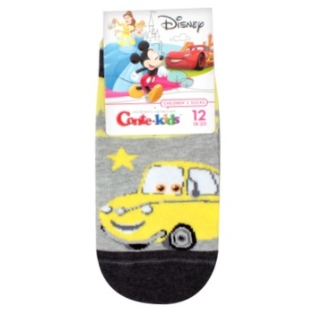 Шкарпетки Conte-kids Disney дитячі сіро-жовті розмір 12 - купити, ціни на - фото 1