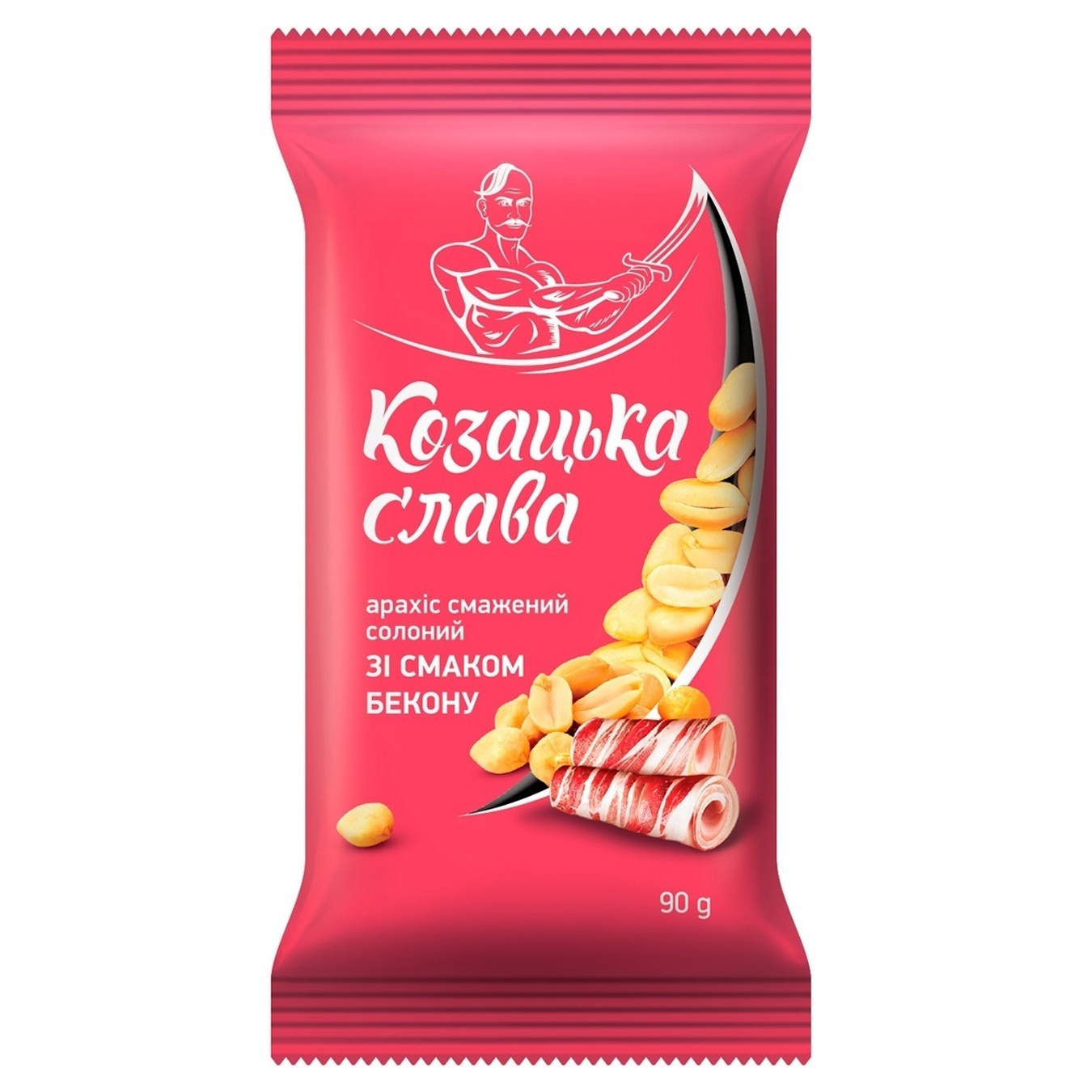 

Арахис Казацкая слава К пиву соленый жареный со вкусом бекона 90г