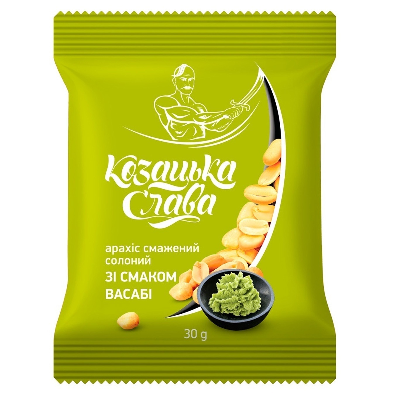 

Арахис Козацька слава со вкусом васаби жаренный соленый 30г