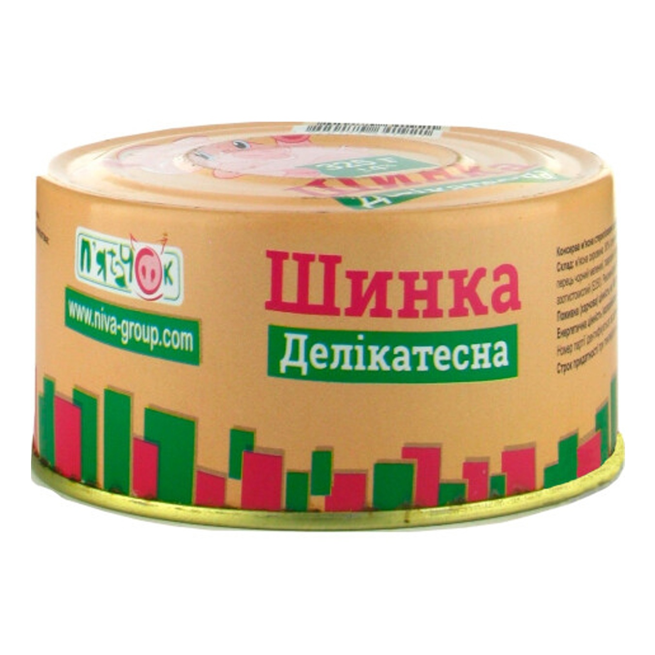 

Консерва мясная Пятачок Ветчина Деликатесная 325г