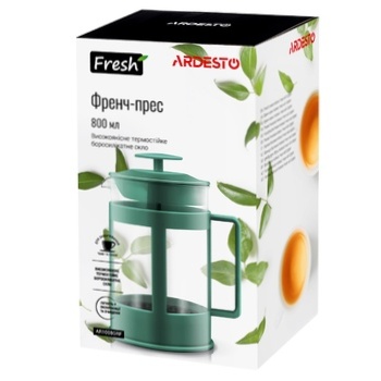 Френч-прес Ardesto Fresh Green 800мл - купити, ціни на Cупермаркет "Харків" - фото 1