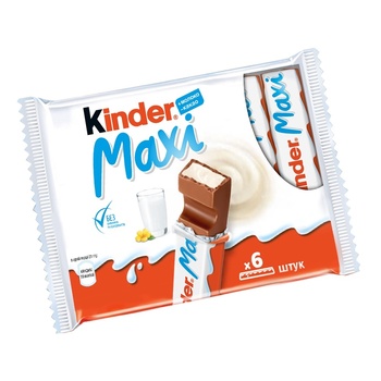 Kinder maxi milk сhocolate 126g - buy, prices for - photo 1