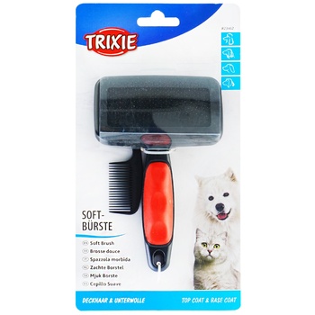 Trixie Brush + Comb for Pets 13.5x10cm - buy, prices for MegaMarket - photo 1