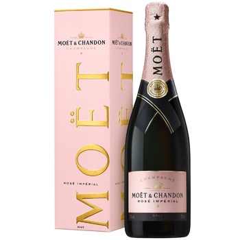 Шампанское Moet&Chandon Rose Imperial розовое сухое 12% 0,75л - купить, цены на METRO - фото 1