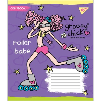 Yes Groovy Chick А5 12 Pages Checkered  School Notebook - buy, prices for NOVUS - photo 1