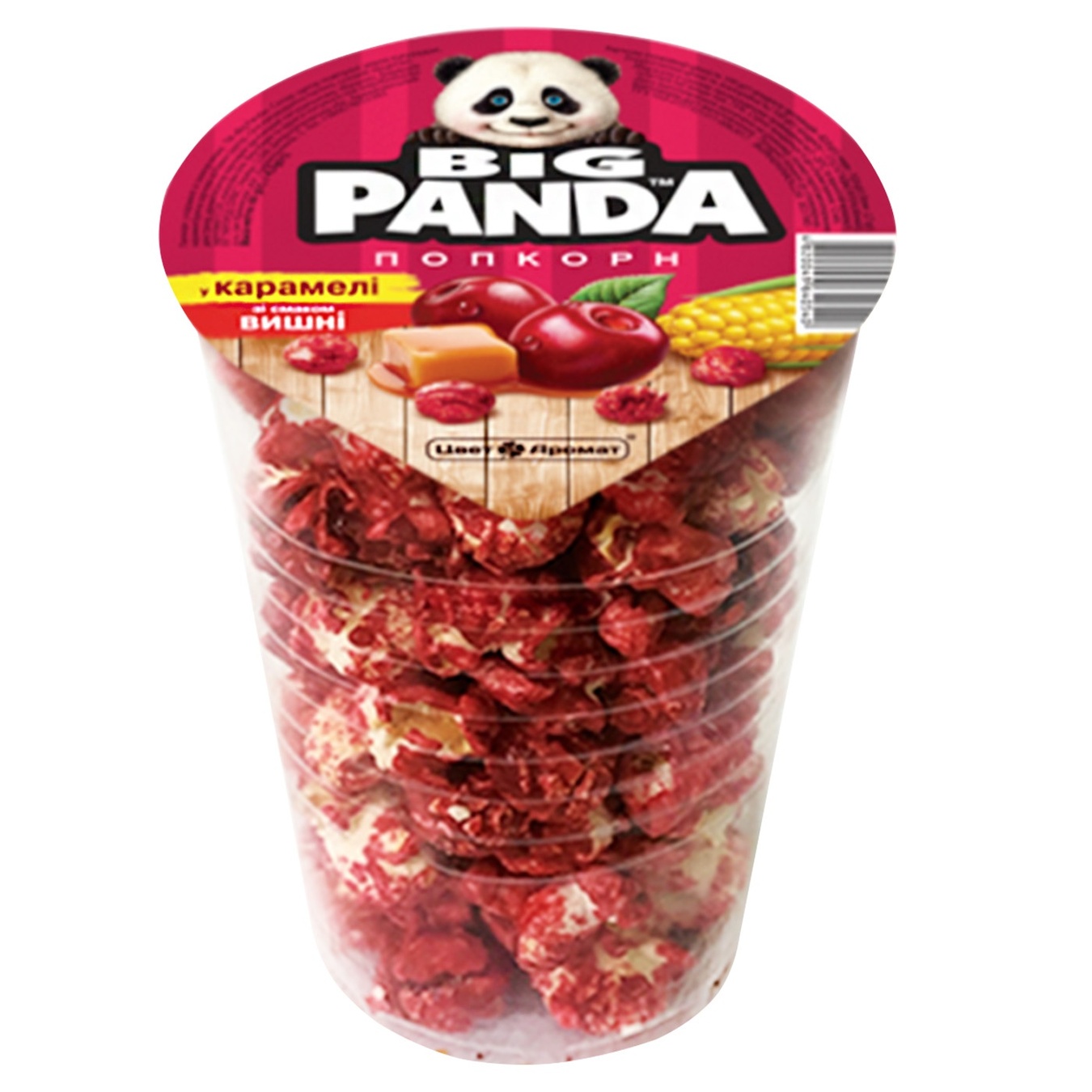

Попкорн Big Panda в карамели со вкусом вишни 60г