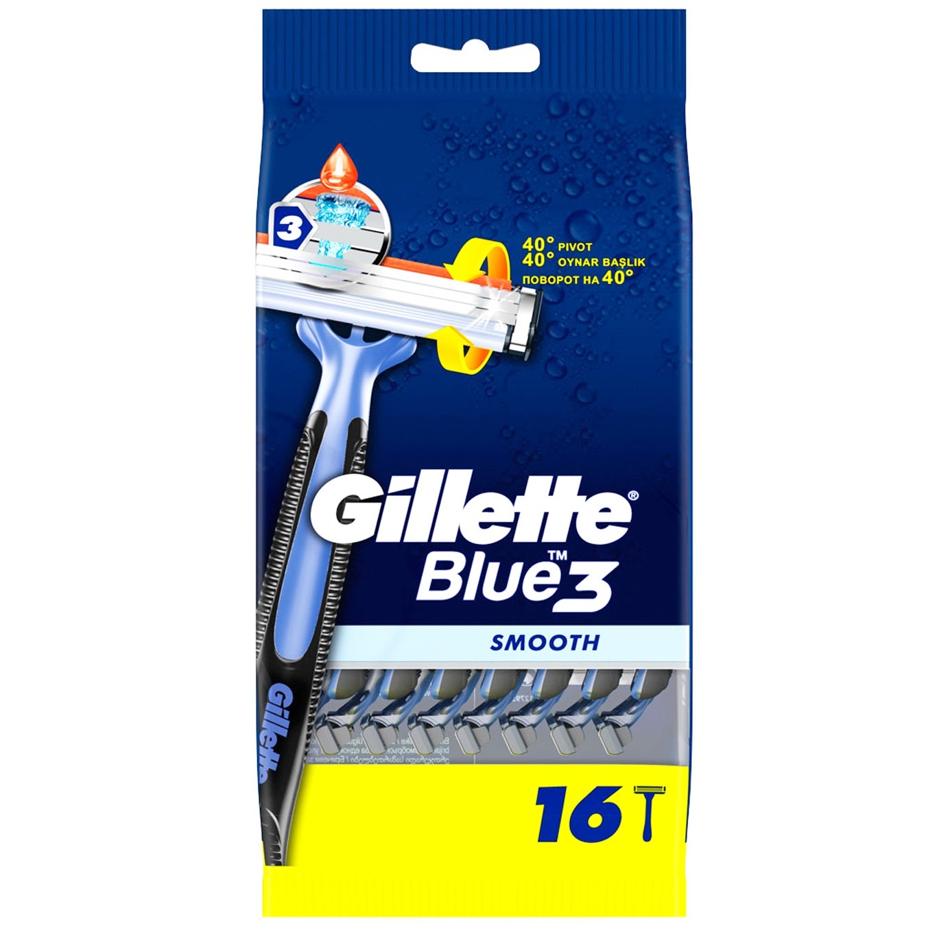 

Бритва Gillette Blue3 Smooth одноразовые 16шт