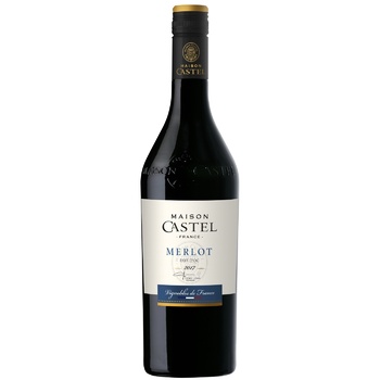 Вино Maison Castel Merlot червоне напівсухе 13,5% 0,75л - купити, ціни на ЕКО Маркет - фото 1