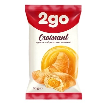 2go Croissant with Apricot Filling 60g - buy, prices for ULTRAMARKET - photo 1