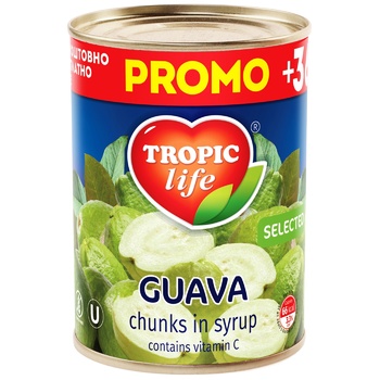 Tropic Life Guava Chunks in Syrup 425ml - buy, prices for MegaMarket - photo 1