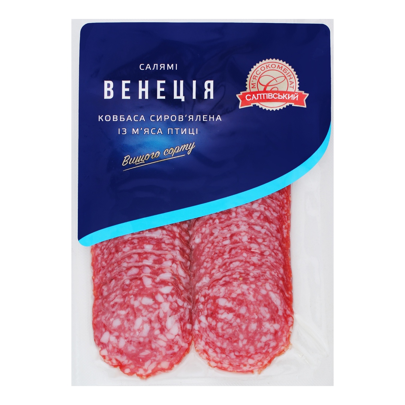 

Колбаса Салтовский МК Салями Венеция из мяса птицы сыровяленая 80г
