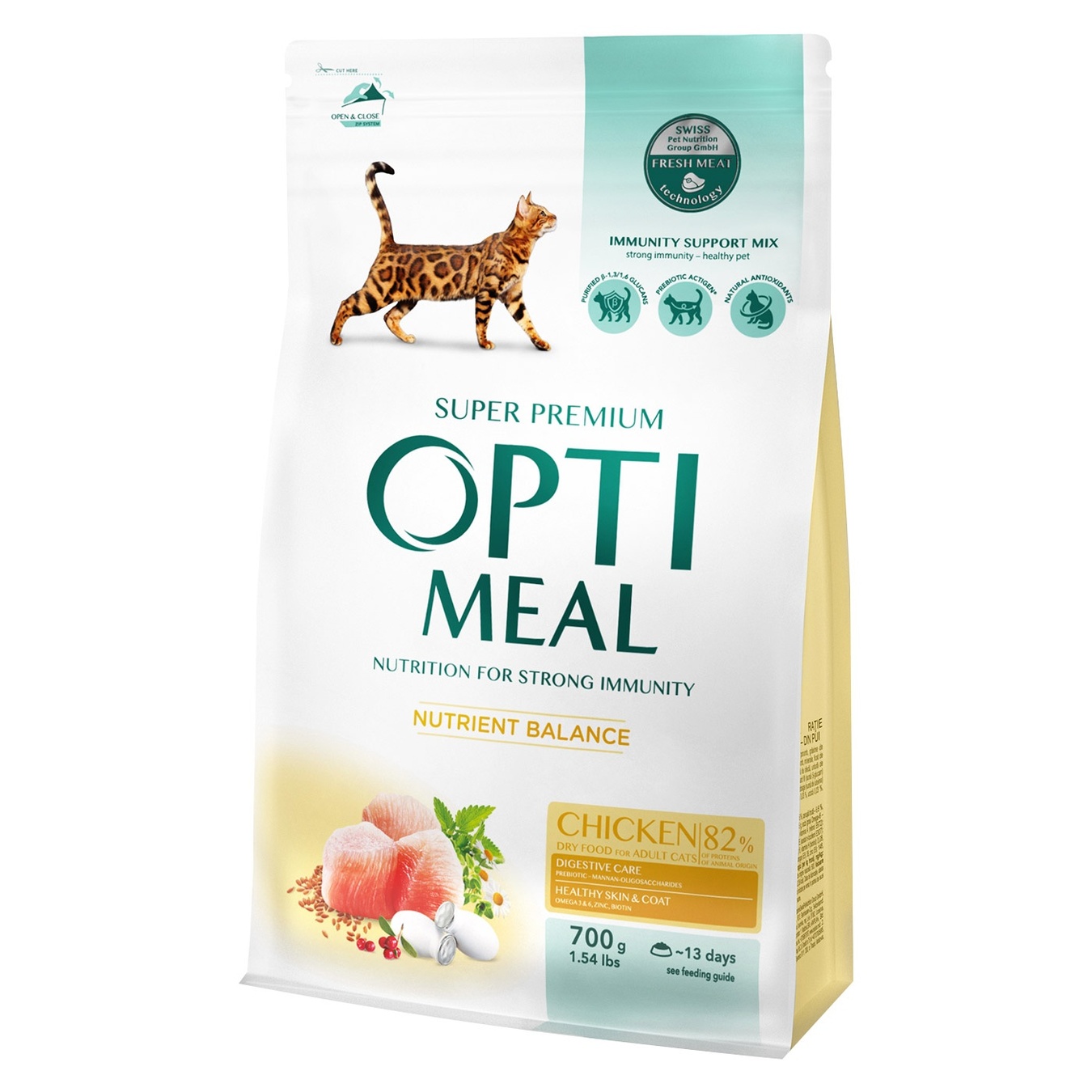 

Корм Opti Meal Sensitive Курица для кошек 85г