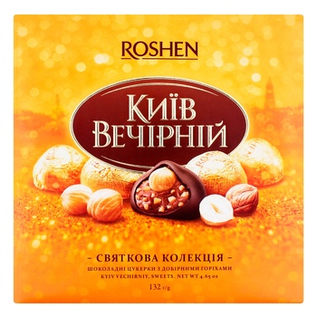 Цукерки Roshen Київ Вечірній 132г - купити, ціни на Auchan - фото 1