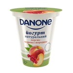 Йогурт Danone персик-червона смородина 2,5% 260г