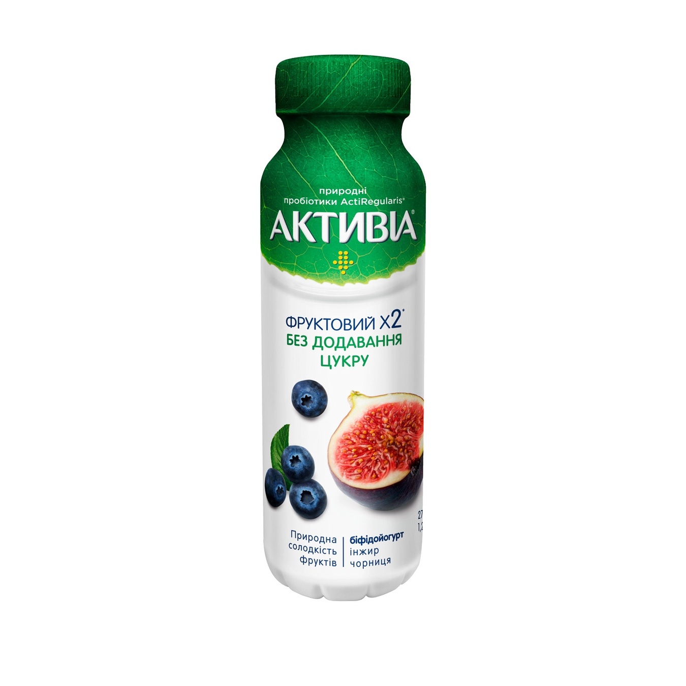 

Бифидойогурт Активиа Черника-инжир питьевой 1,2% 270г