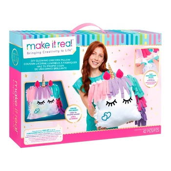 Make It Real Glowing Unicorn Pillow Creativity Set