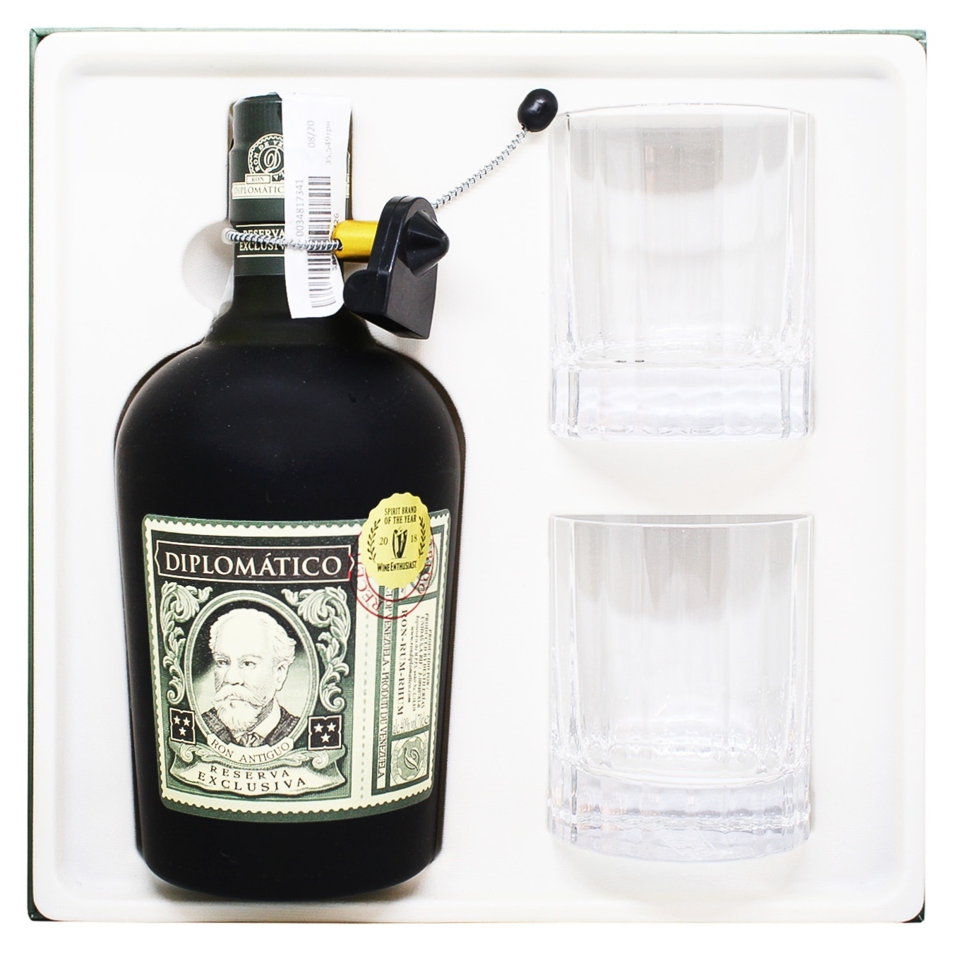 

Ром Diplomatico Reserva Exclusiva + 2 бокала 40% 0,7л