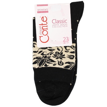 Conte Classic Women's Socks 7C-22P s.23 203 black - buy, prices for - photo 1