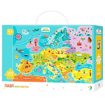 DoDo Europe Map Puzzle 46х64cm 100elements - buy, prices for Vostorg - photo 1