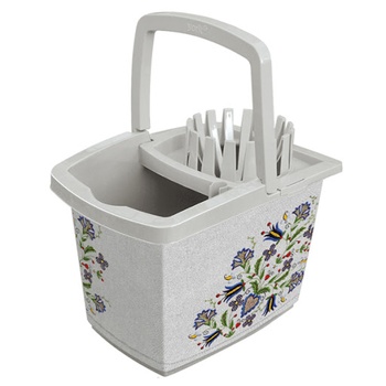 York Folk 70046 Rectangular With Squeeze Mop Bucket 15l - buy, prices for - photo 1