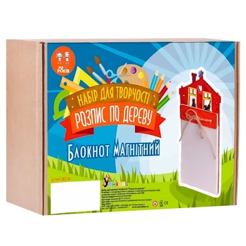 Набір для творчості Умняшка Розпис по дереву Магнітний блокнот