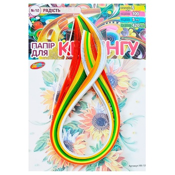 Colorit Ton #10 Joy Quilling Paper 5colors 5х420mm 100stripes