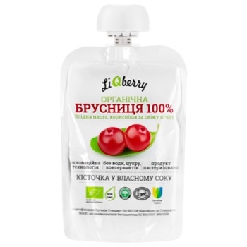 Паста LiQberry бруснична 100г - купити, ціни на - фото 1