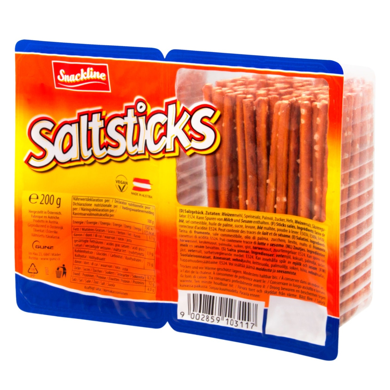 

Палочки Snackline соленые 200г