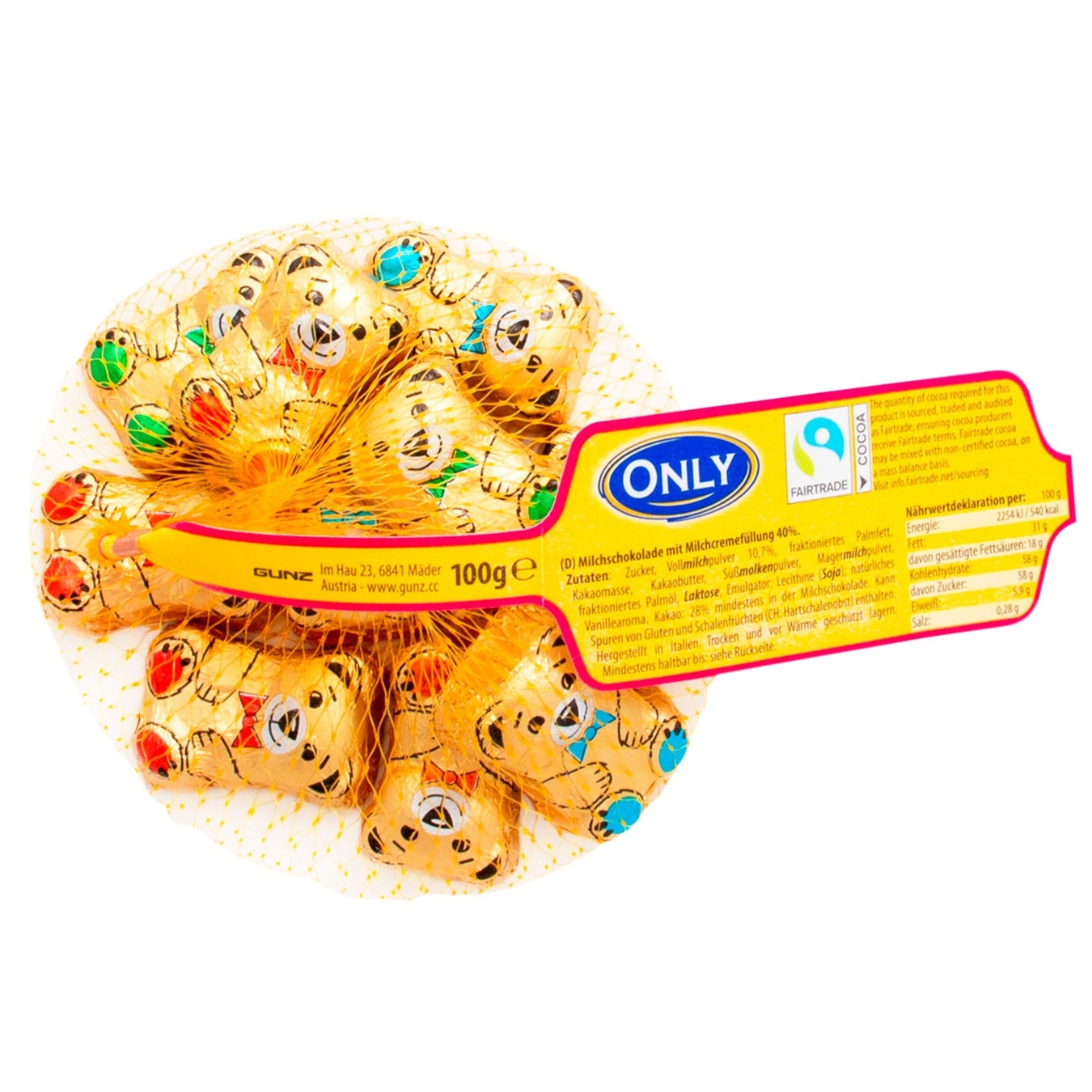 

Шоколад Only Золотые Мишки молочный 100g