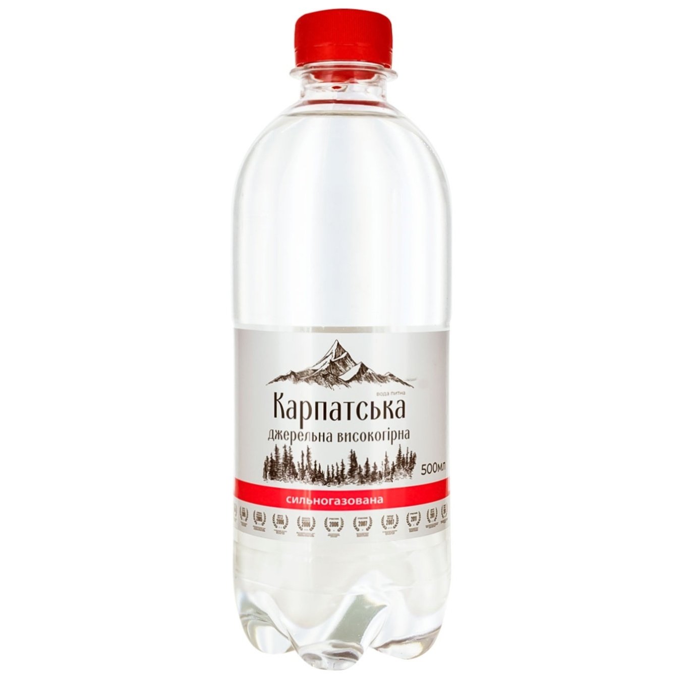 

Вода минеральная Горянка сильногазированная 0,5л