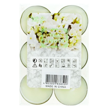 Tea Tablet-Candle With Jasmine Aroma 6pcs - buy, prices for MegaMarket - photo 1