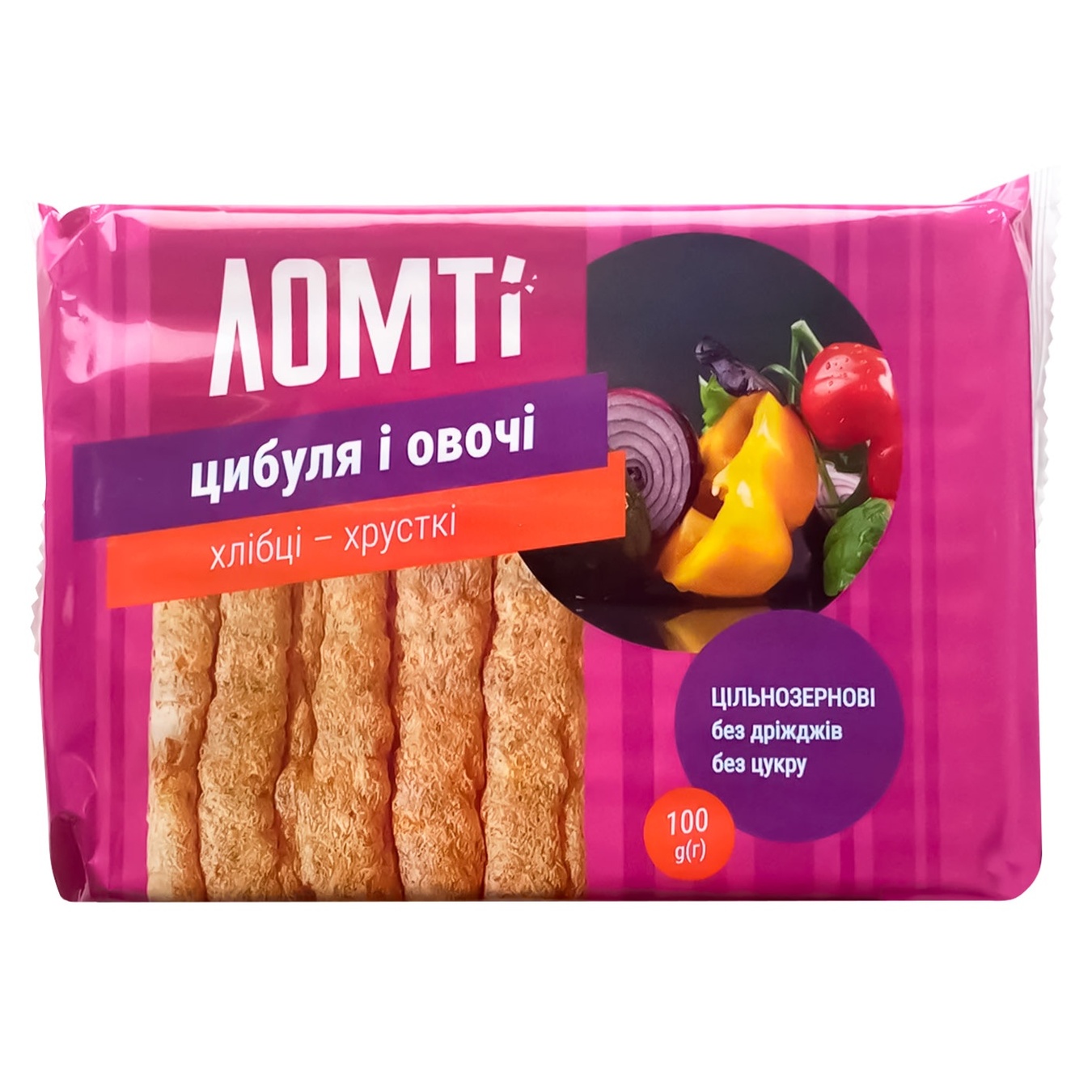 

Хлебцы Ломти лук и овощи 100г
