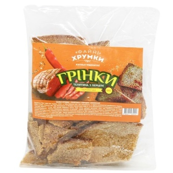 Fajni Khrumky Veal with Pepper Flavored Wheat-Rye Croutons 100g - buy, prices for EKO Market - photo 1