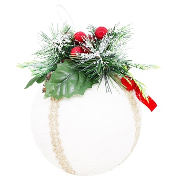 Decoration Snow-Covered Ball 12cm