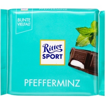 Ritter Sport Dark Сhocolate with Cream and Mint Filling 100g - buy, prices for METRO - photo 1