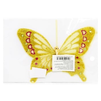 Butterfly on Clothespin Christmas Decoration 14cm in Assortment - buy, prices for MegaMarket - photo 1