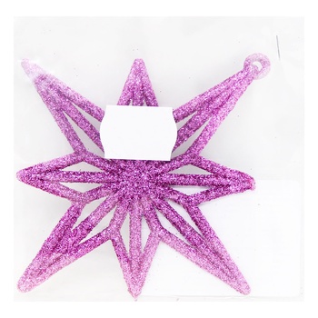 New Year's Suspended Star Octagonal Decoration 11cm in assortment - buy, prices for - photo 3