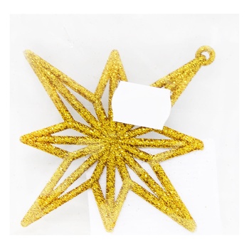 New Year's Suspended Star Octagonal Decoration 11cm in assortment - buy, prices for - photo 1