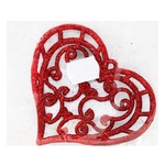 Новогоднее украшение подвес Сердце 11см в ассортименте