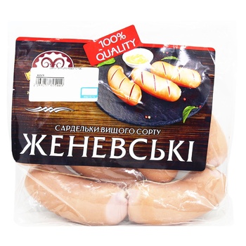 Сарделі Фарро Женевські ~1кг - купити, ціни на ЕКО Маркет - фото 1