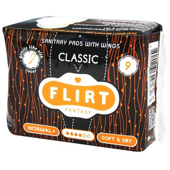 Fantasy Flirt Classic Soft&Dry Sanitary Pads 9pcs - buy, prices for EKO Market - photo 1