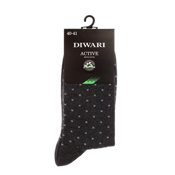 Diwari Comfort Melange Dark Gray Men's Socks 25s - buy, prices for Vostorg - photo 1